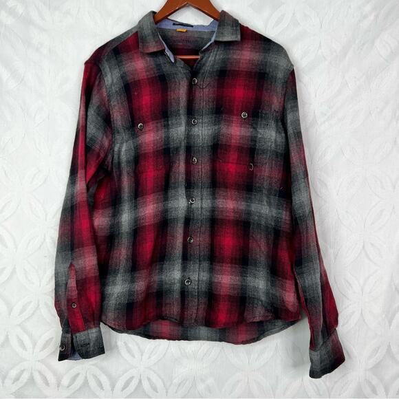Tailor Vintage Mens Size L Buffalo Plaid Performance Stretch Flannel NWT - Picture 3 of 9